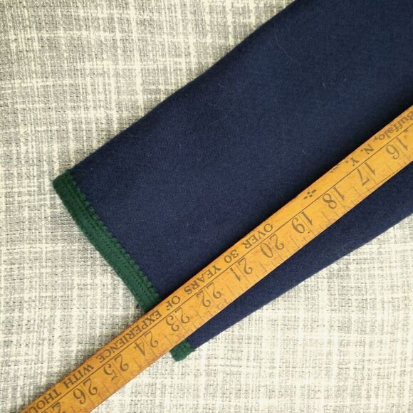 Vintage Pendleton 100% Wool Short Jacket Navy with Green Trim Blazer Size 12 - Picture 10 of 14